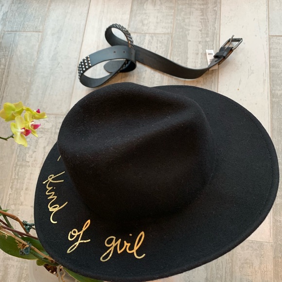 Zara 100%Wool Wide Firm Brim Fedora Black Hat - Picture 14 of 16